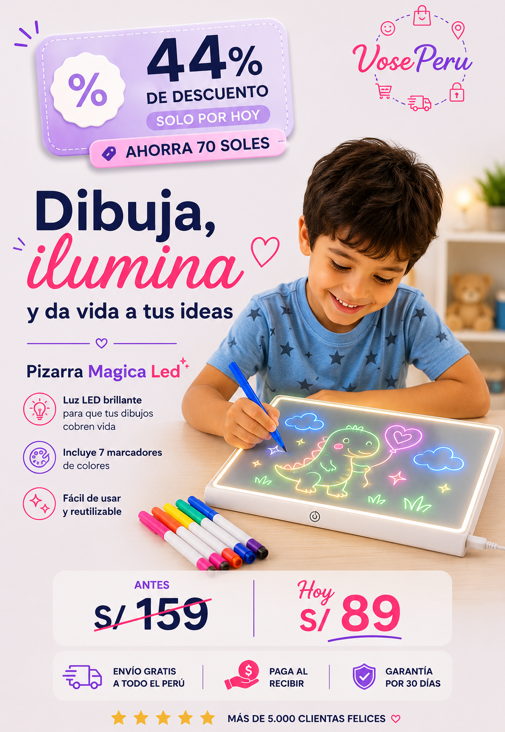 PIZARRA MAGICA LED