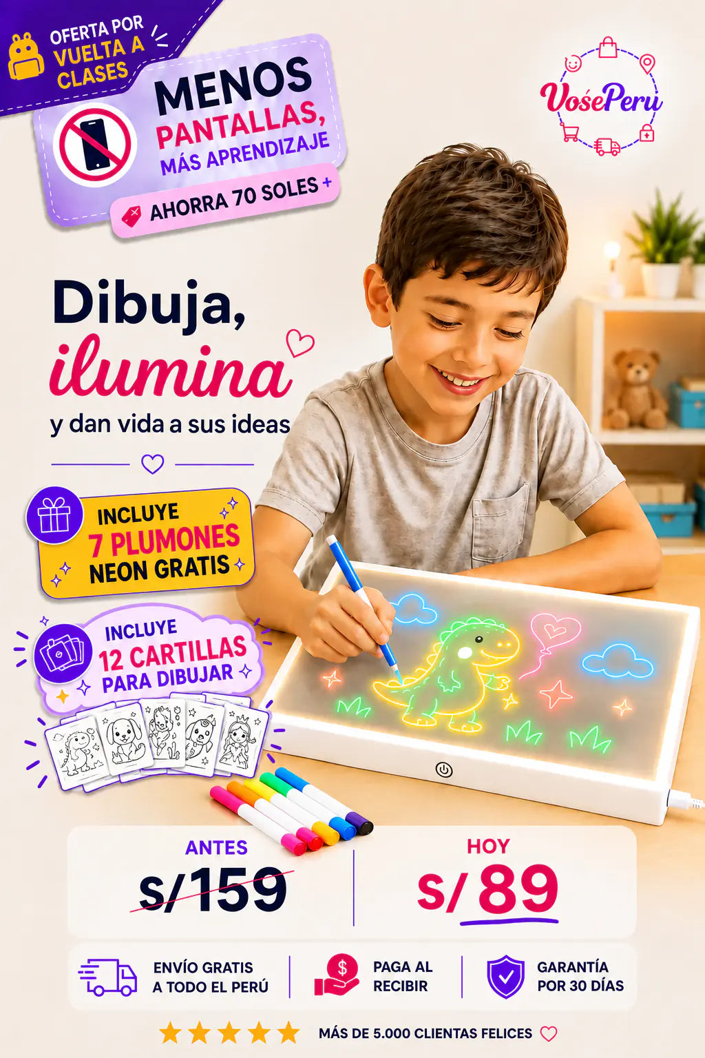 PIZARRA MAGICA LED